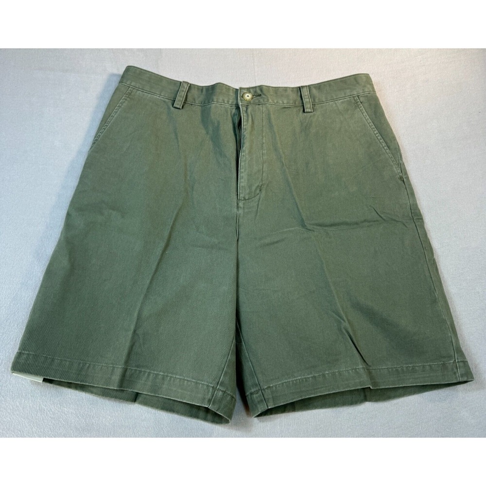 Van Heusen Shorts Men's Size 36 Flat Front Chinos Shorts Green New